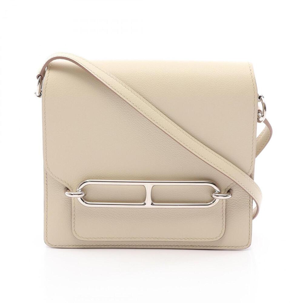 Hermes Sac Lauris Mini Beton Shoulder Bag/Handbag, Evercolor, Women's, Beige